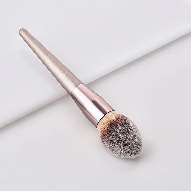 Champagne Makeup Brush Set – 10PCS for Foundation, Blush & Eyeshadow