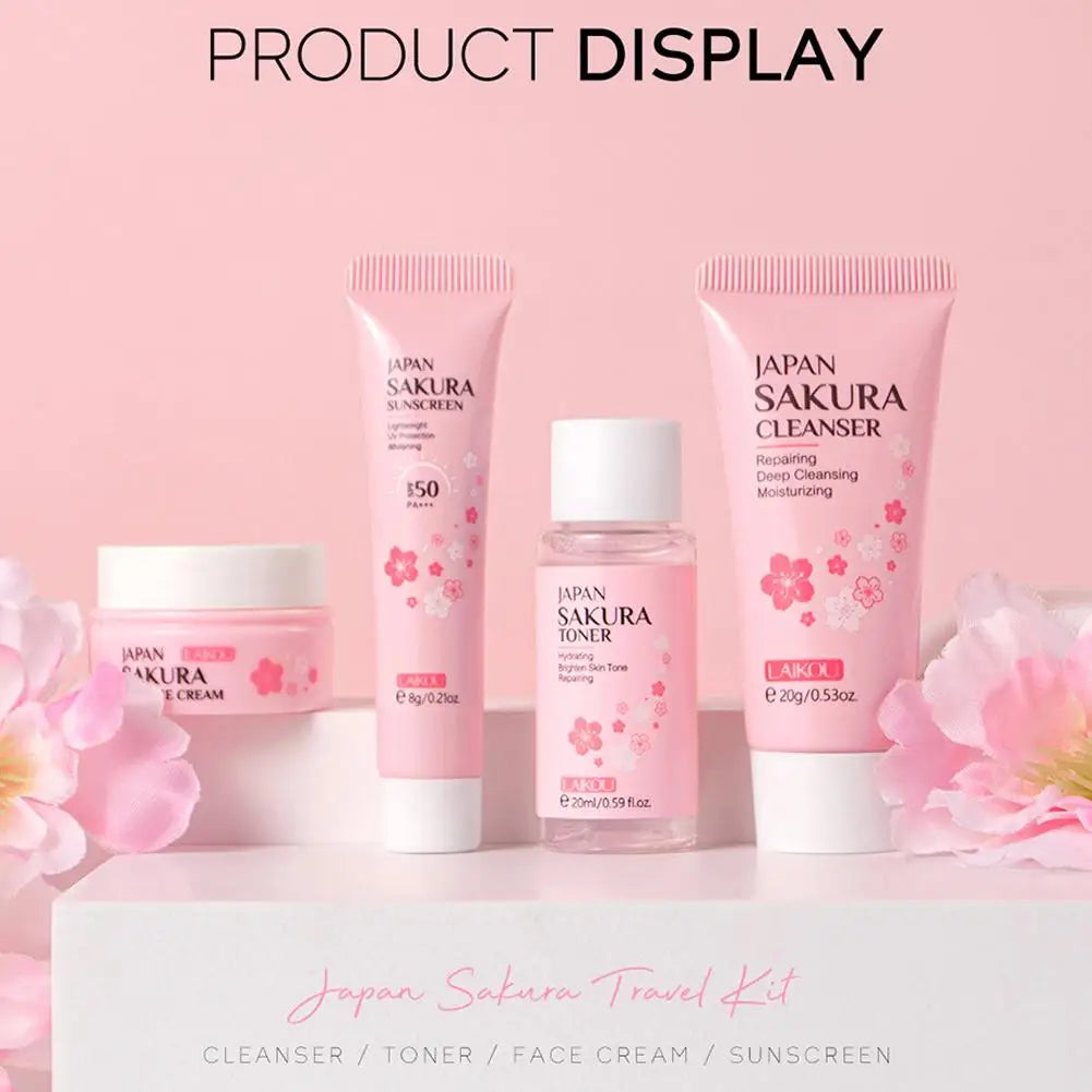 Sakura Beauty Set – Cleanser, Serum, Eye Cream & More