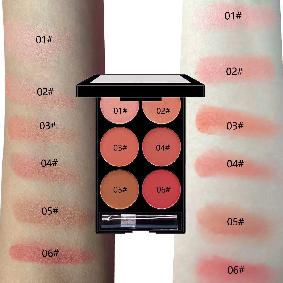 6-in-1 Waterproof Blush Stick with Built-in Brush