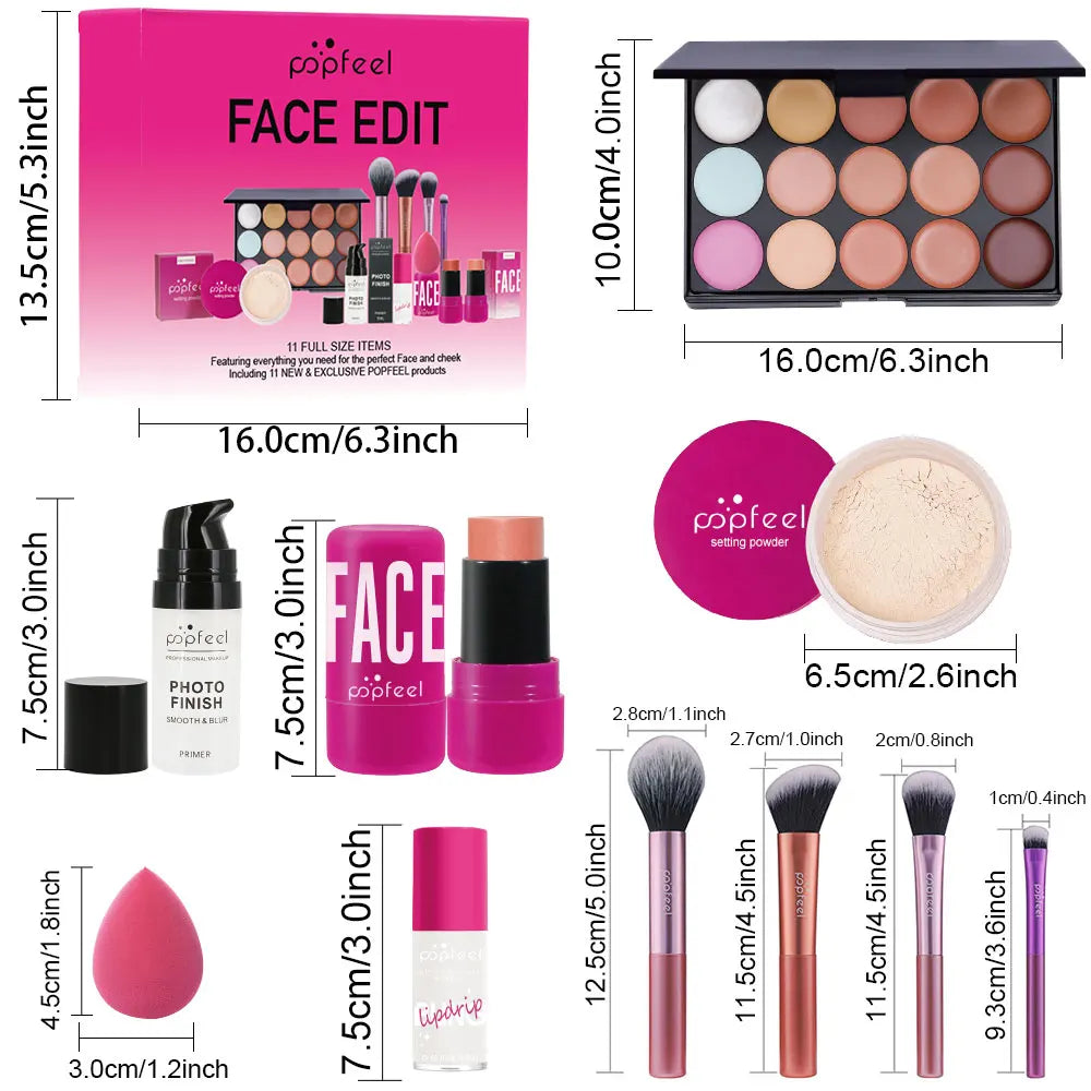 All-in-One Makeup Kit – Eyeshadow, Lip Gloss & More