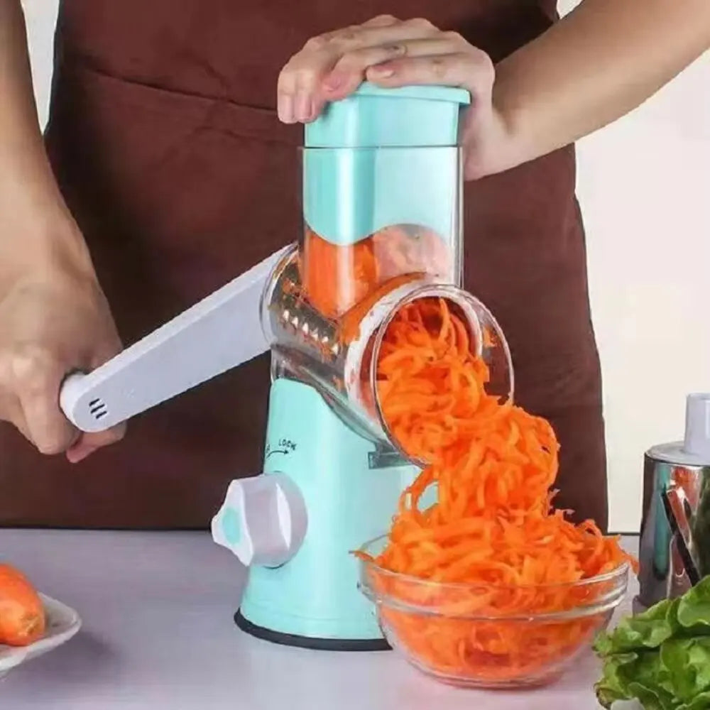3-in-1 Manual Drum Vegetable Slicer & Grater