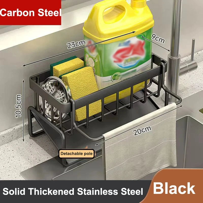 Sink Drain Rack – Sponge, Soap & Towel Holder
