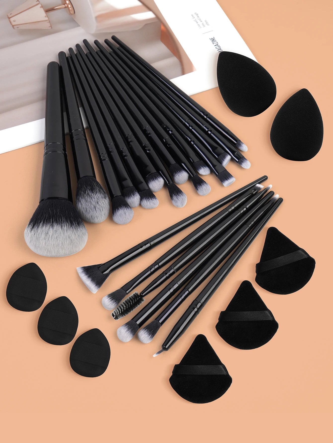 29-Piece Makeup Brush & Sponge Set – Complete Beauty Kit