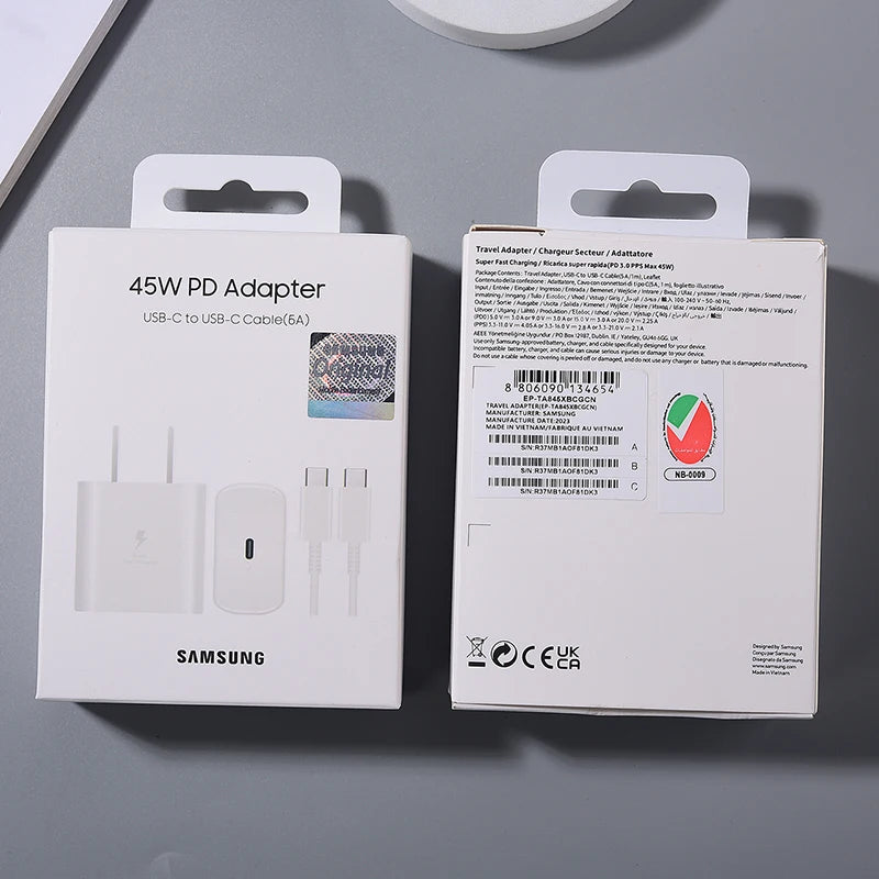 Samsung 45W USB-C Super Fast Charger – EP-TA845 Adapter for Galaxy S24/S23/S22/Z Fold Series
