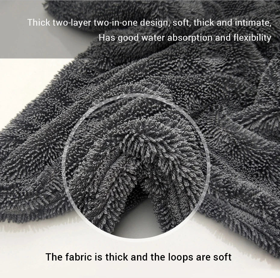 1200GSM Double-Sided Car Wash Towel – Super Absorbent Detailing Cloth