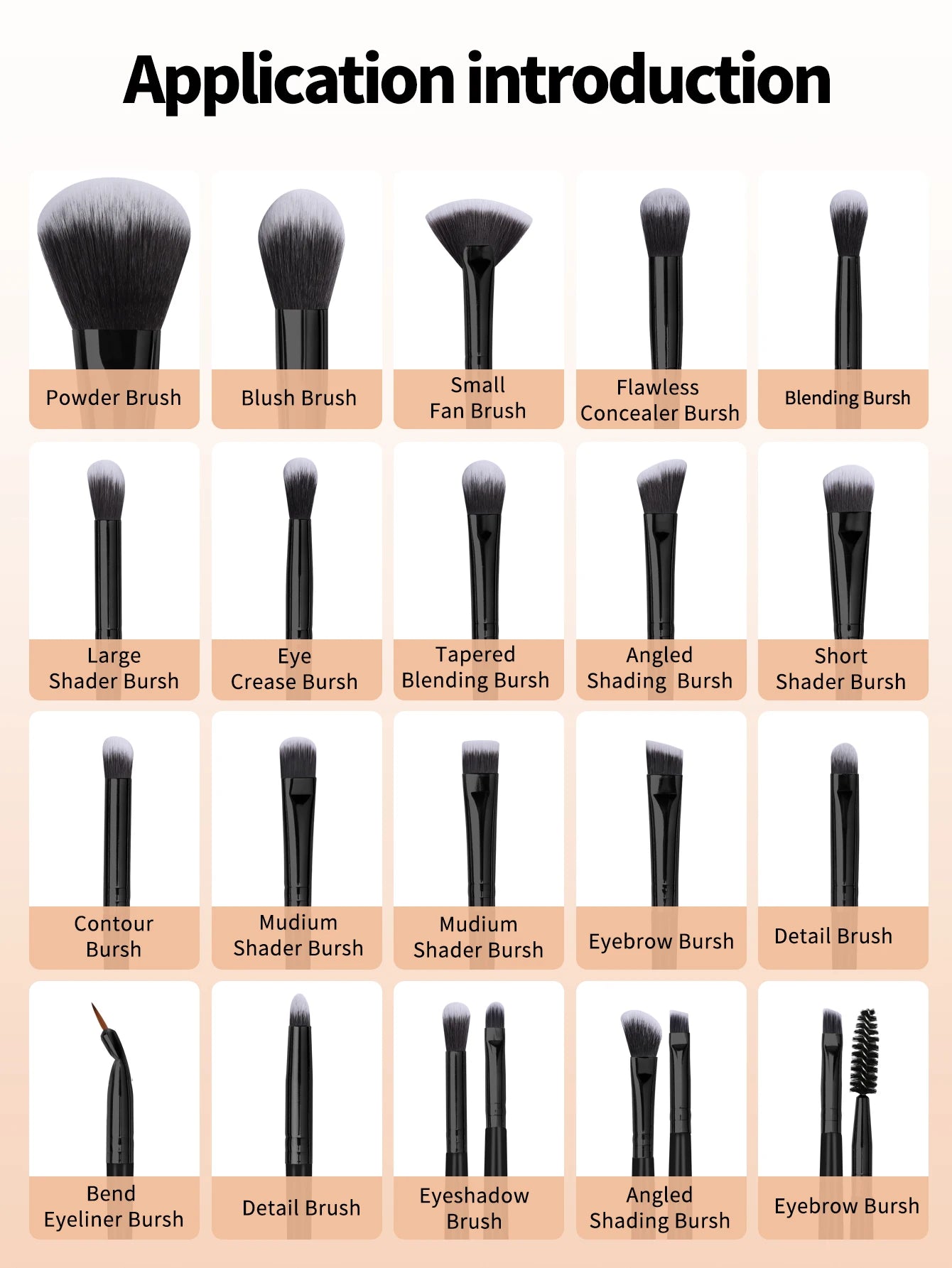 29-Piece Makeup Brush & Sponge Set – Complete Beauty Kit