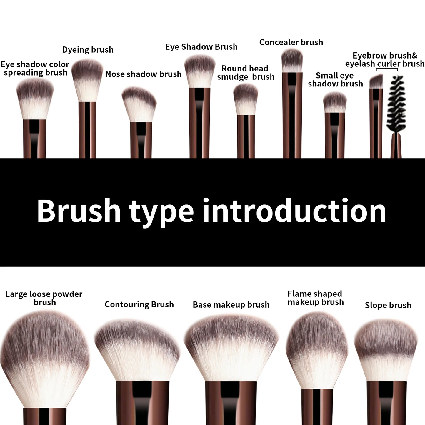 13PCS Professional Makeup Brush Set – Face & Eye Beauty Tools