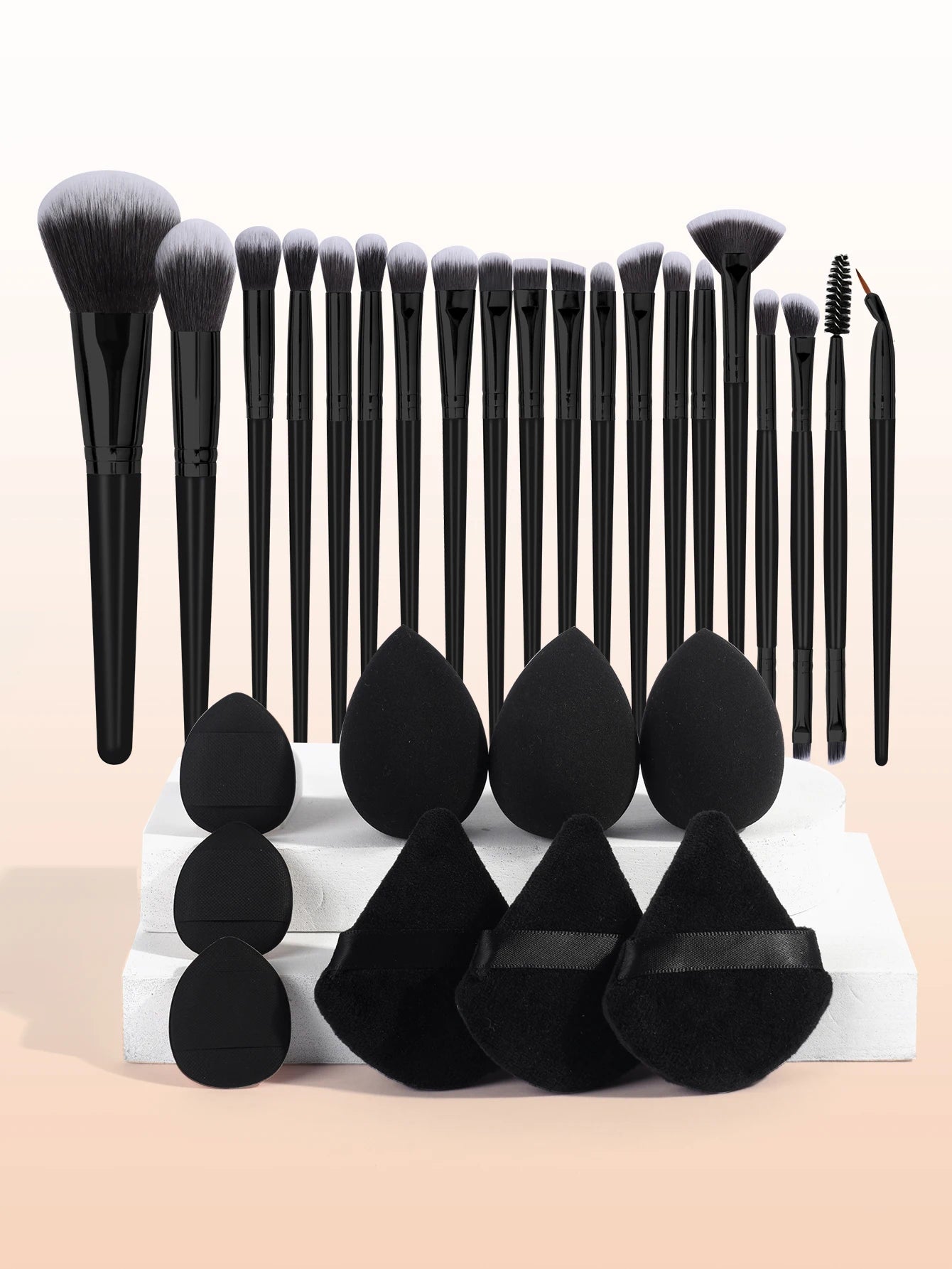 29-Piece Makeup Brush & Sponge Set – Complete Beauty Kit