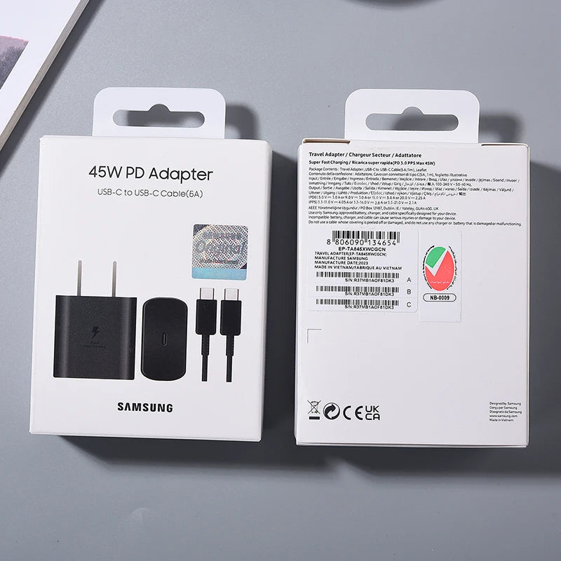 Samsung 45W USB-C Super Fast Charger – EP-TA845 Adapter for Galaxy S24/S23/S22/Z Fold Series