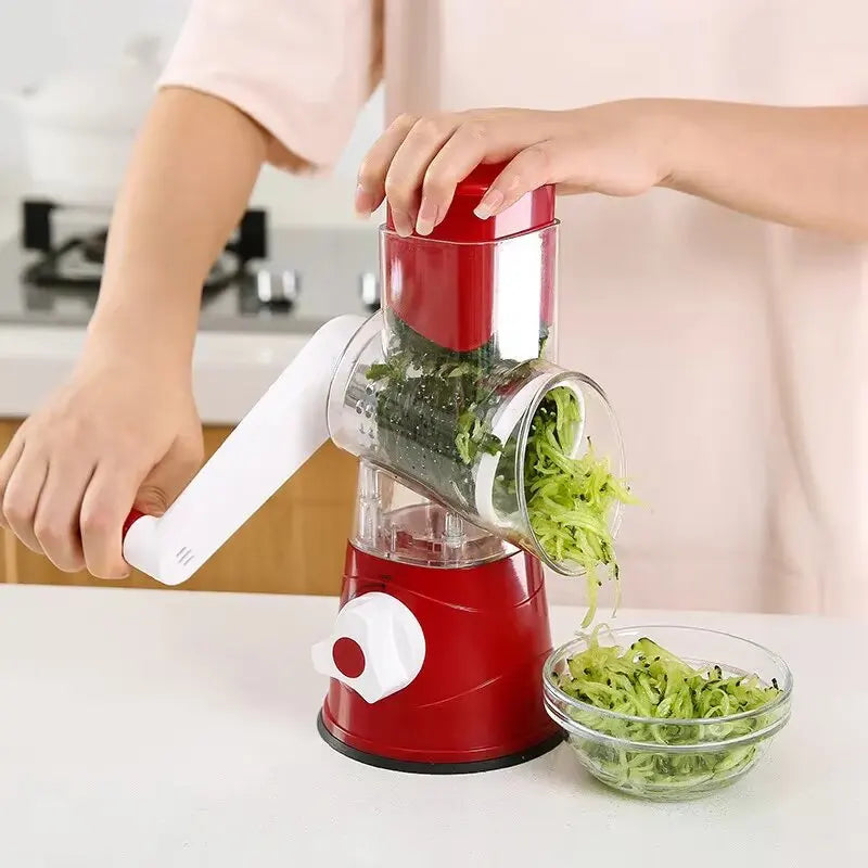 3-in-1 Manual Drum Vegetable Slicer & Grater