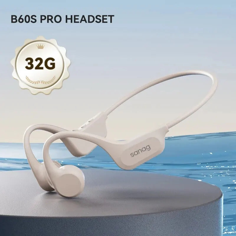 Sanag B60S Waterproof Bone Conduction Earphones – 64GB MP3