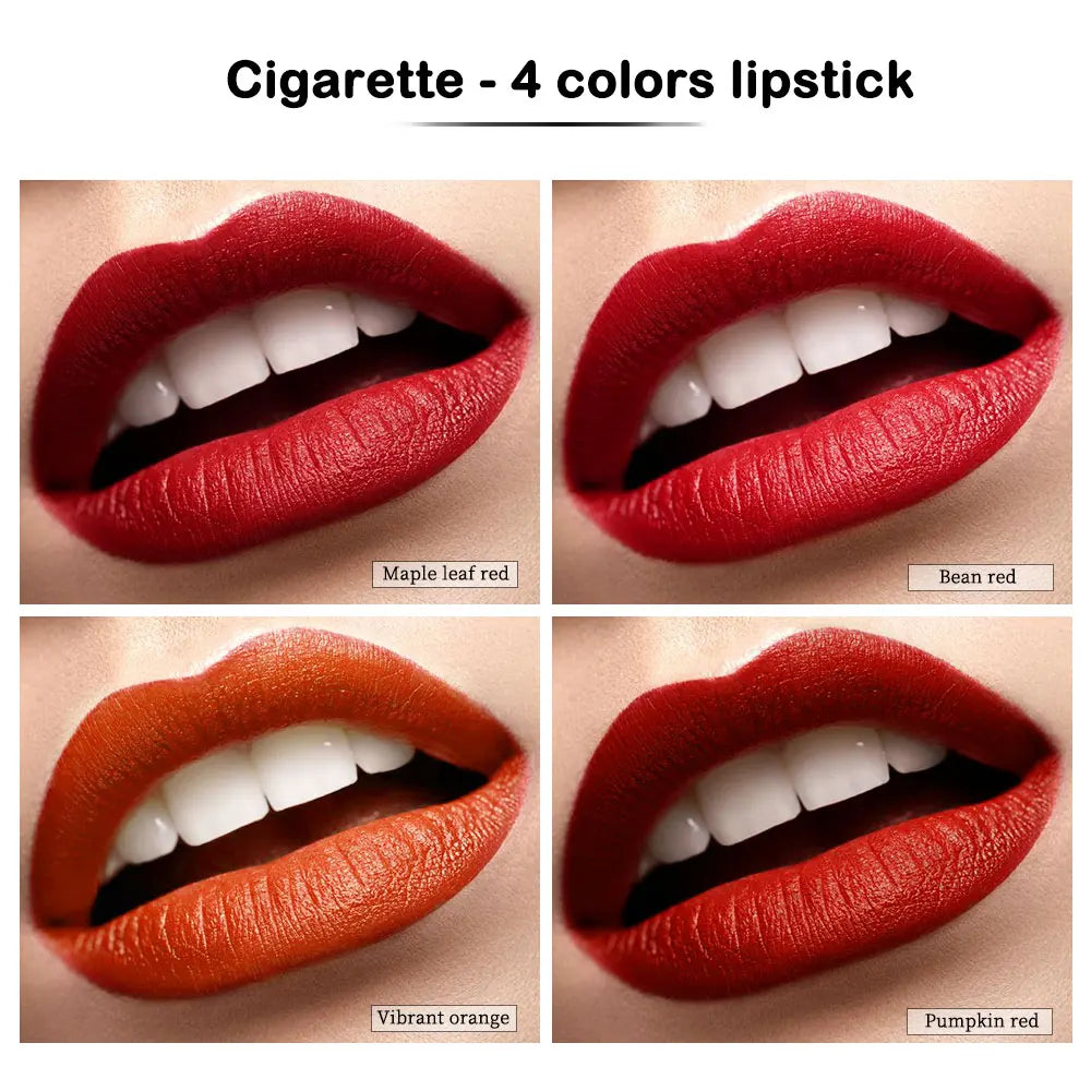 4-Piece Waterproof Matte Lipstick Set – Long-Lasting Perfect Valentine's Day Gift for Her