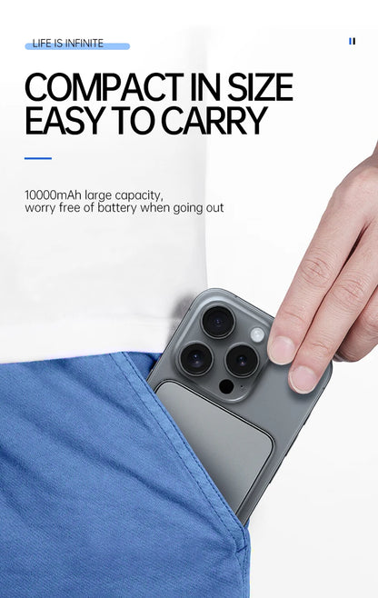 VIVO 50000mAh Magnetic Power Bank with Display – Fast Wireless Charging
