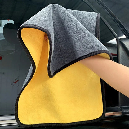 Microfiber Car Cleaning Towels – Thick, Soft, Double-Layer Rags (1/2/6pcs)