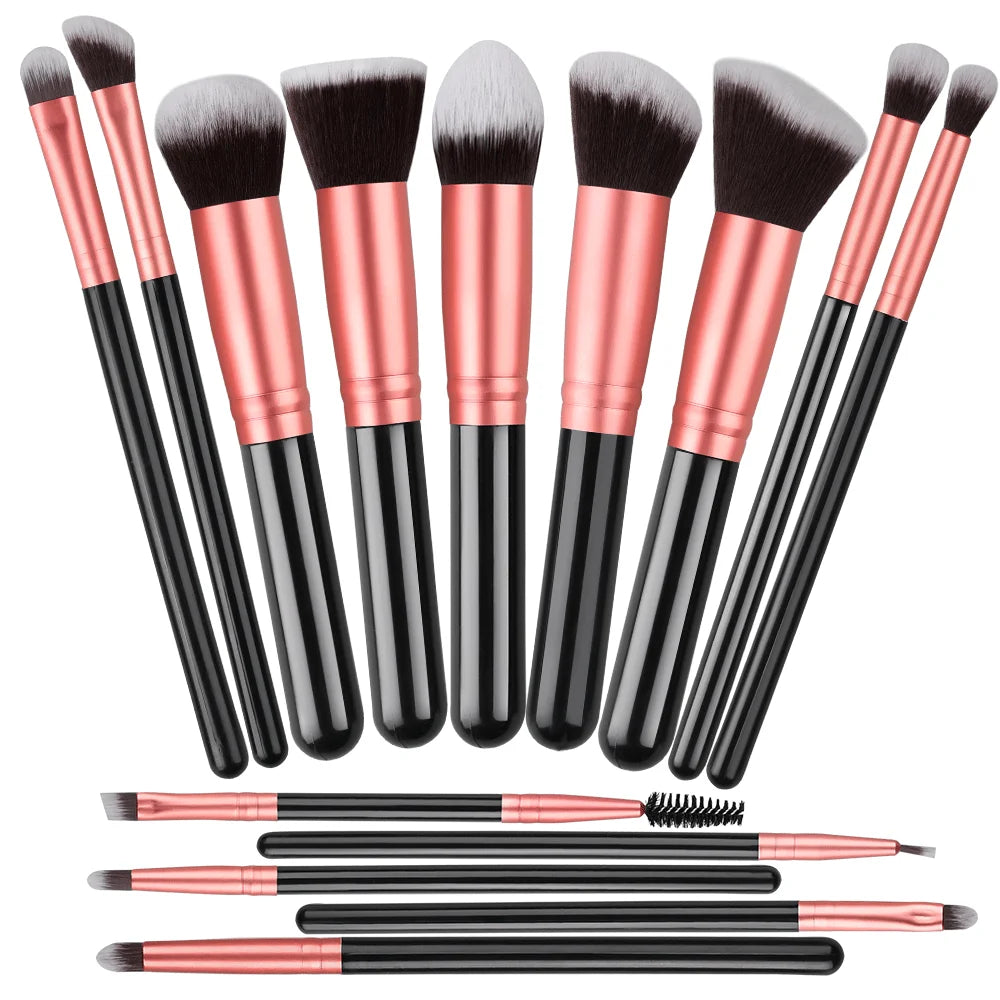 14-Piece Professional Makeup Brush Set Foundation, Soft & Fluffy