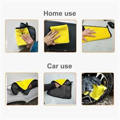 Microfiber Car Cleaning Towels – Thick, Soft, Double-Layer Rags (1/2/6pcs)