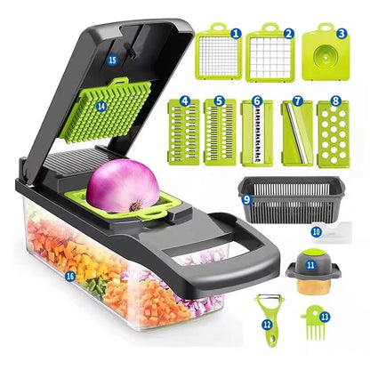 16-in-1 Multifunctional Vegetable Chopper & Slicer
