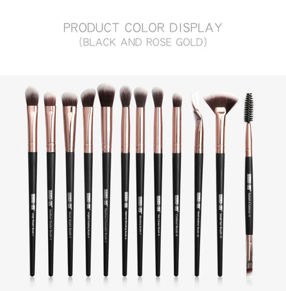 MAANGE 12PCS Eye Makeup Brush Set – Blending, Concealer & Lip Brushes for Beginners