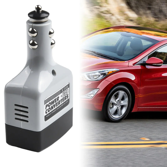 Portable Car Power Inverter – 12V/24V DC to 220V AC Adapter Charger