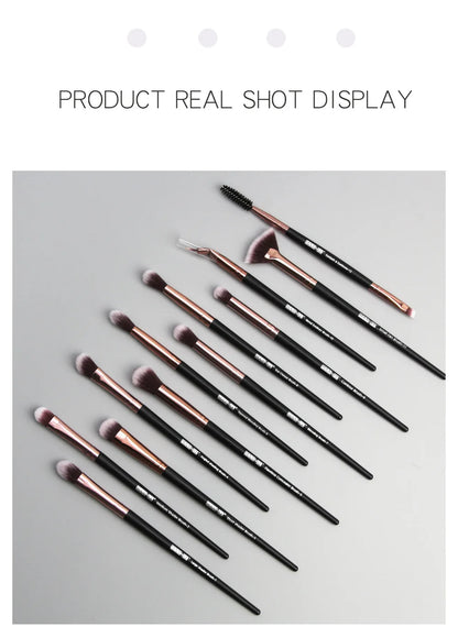 MAANGE 12PCS Eye Makeup Brush Set – Blending, Concealer & Lip Brushes for Beginners