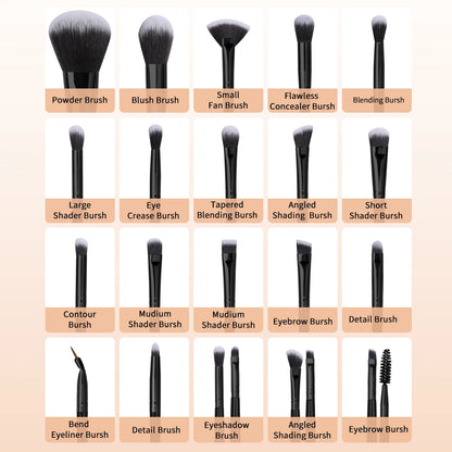 29-Piece Makeup Brush & Sponge Set – Complete Beauty Kit