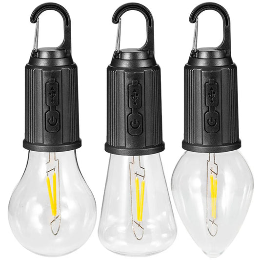 Portable LED Camping Lantern with Type-C Charging & Hook – Waterproof