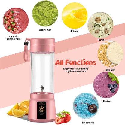 Portable USB Rechargeable Mini Juicer Blender – 380ml