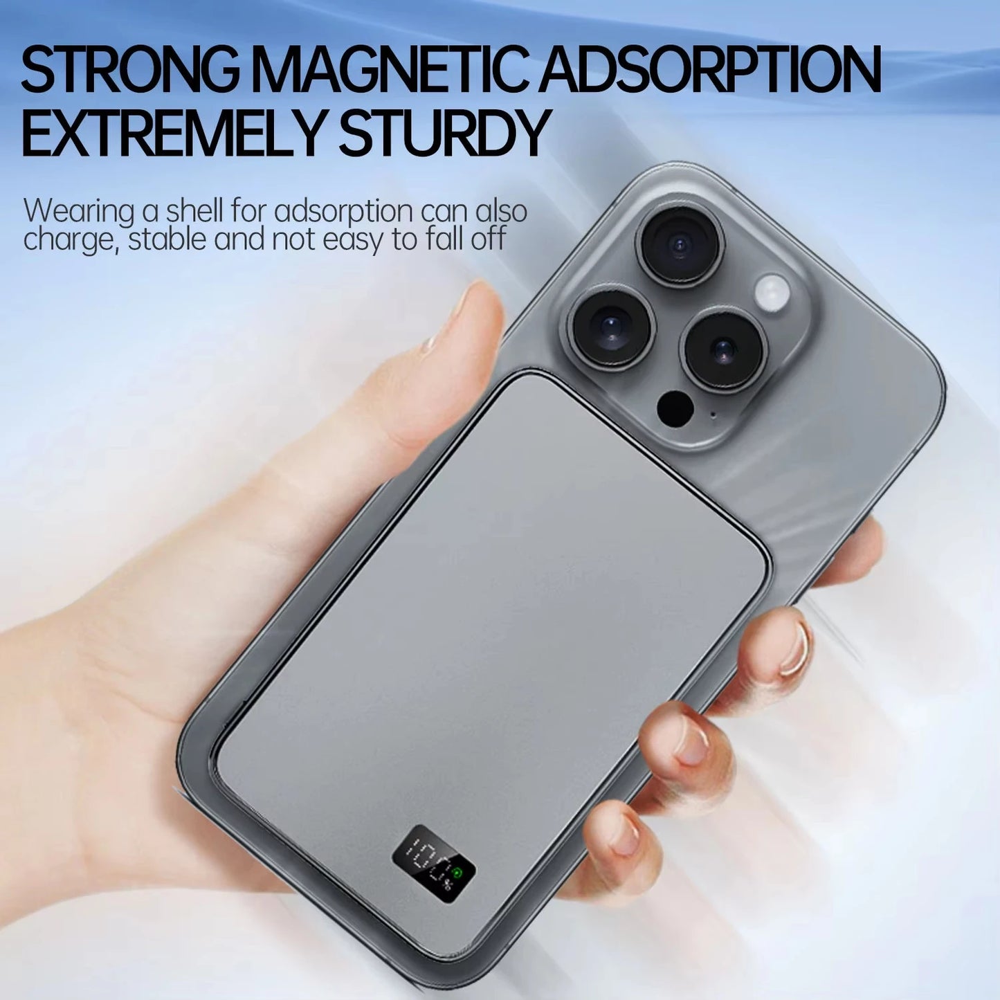 VIVO 50000mAh Magnetic Power Bank with Display – Fast Wireless Charging