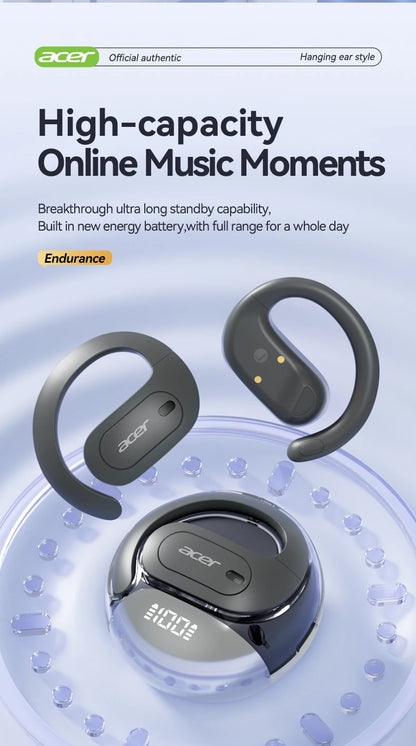 Acer OHR538 Wireless Open-Ear Headphones – Sports & Multi-Device Compatible