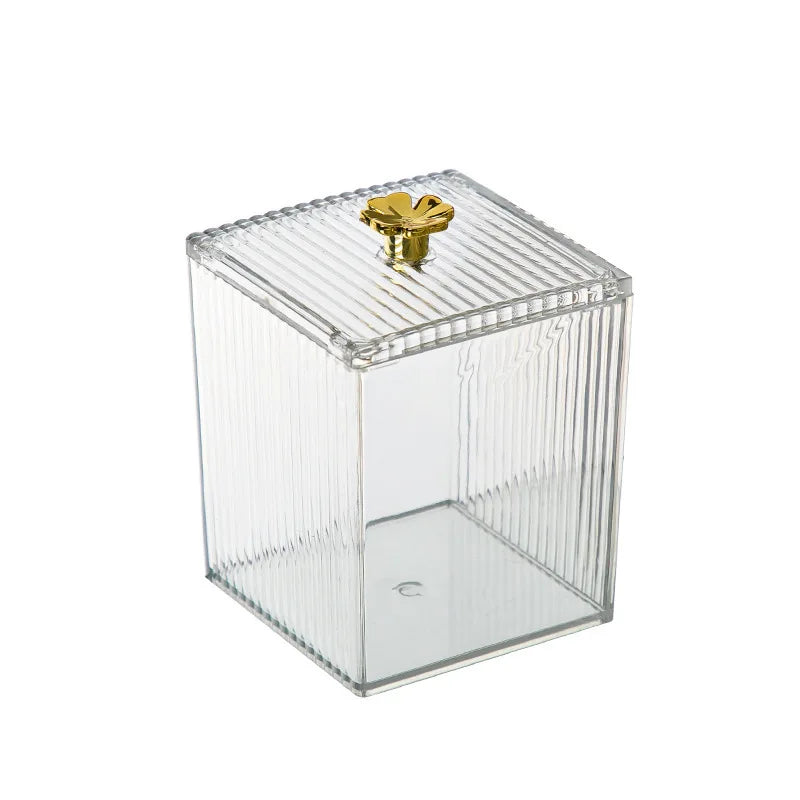 Acrylic Transparent Cotton Swab & Makeup Storage Box