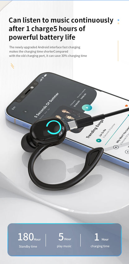 Bluetooth 5.2 Wireless Earbuds with Mic – Sports Headphones, Long Battery, Handsfree for Xiaomi & Huawei