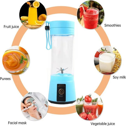 Portable USB Rechargeable Mini Juicer Blender – 380ml