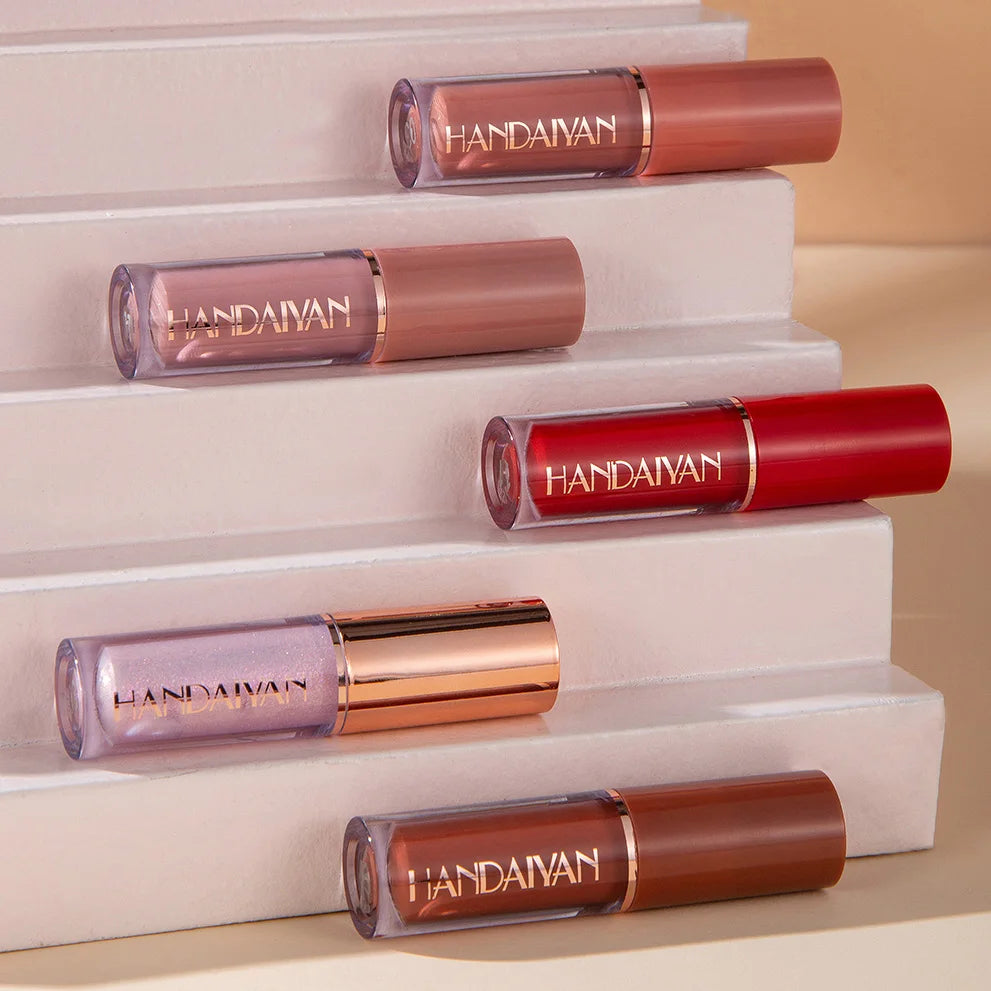 HANDAIYAN 12-Color Matte Lip Gloss Set – Velvet Liquid Lipsticks