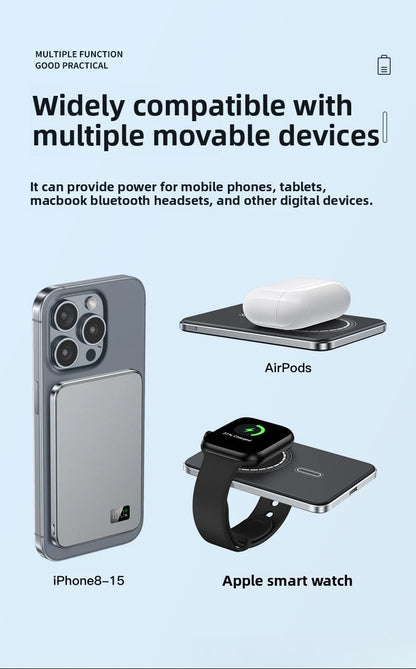 VIVO 50000mAh Magnetic Power Bank with Display – Fast Wireless Charging