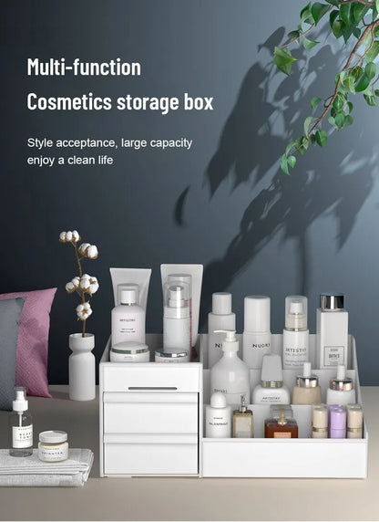White Drawer Makeup Storage Box – Desktop Organizer