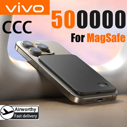 VIVO 50000mAh Magnetic Power Bank with Display – Fast Wireless Charging