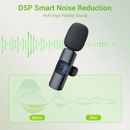 Basix 2.4G Wireless Lavalier Microphone for iPhone, Android, Broadcast & Gaming