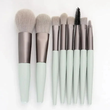 8PCS Portable Makeup Brush Set – Soft & Travel-Friendly
