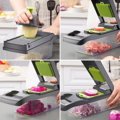 16-in-1 Multifunctional Vegetable Chopper & Slicer