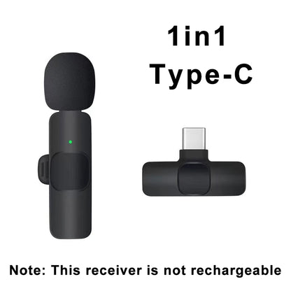 Wireless Lavalier Microphone – Mini Clip-On Mic for iPhone & Android (Live, Video, Gaming)