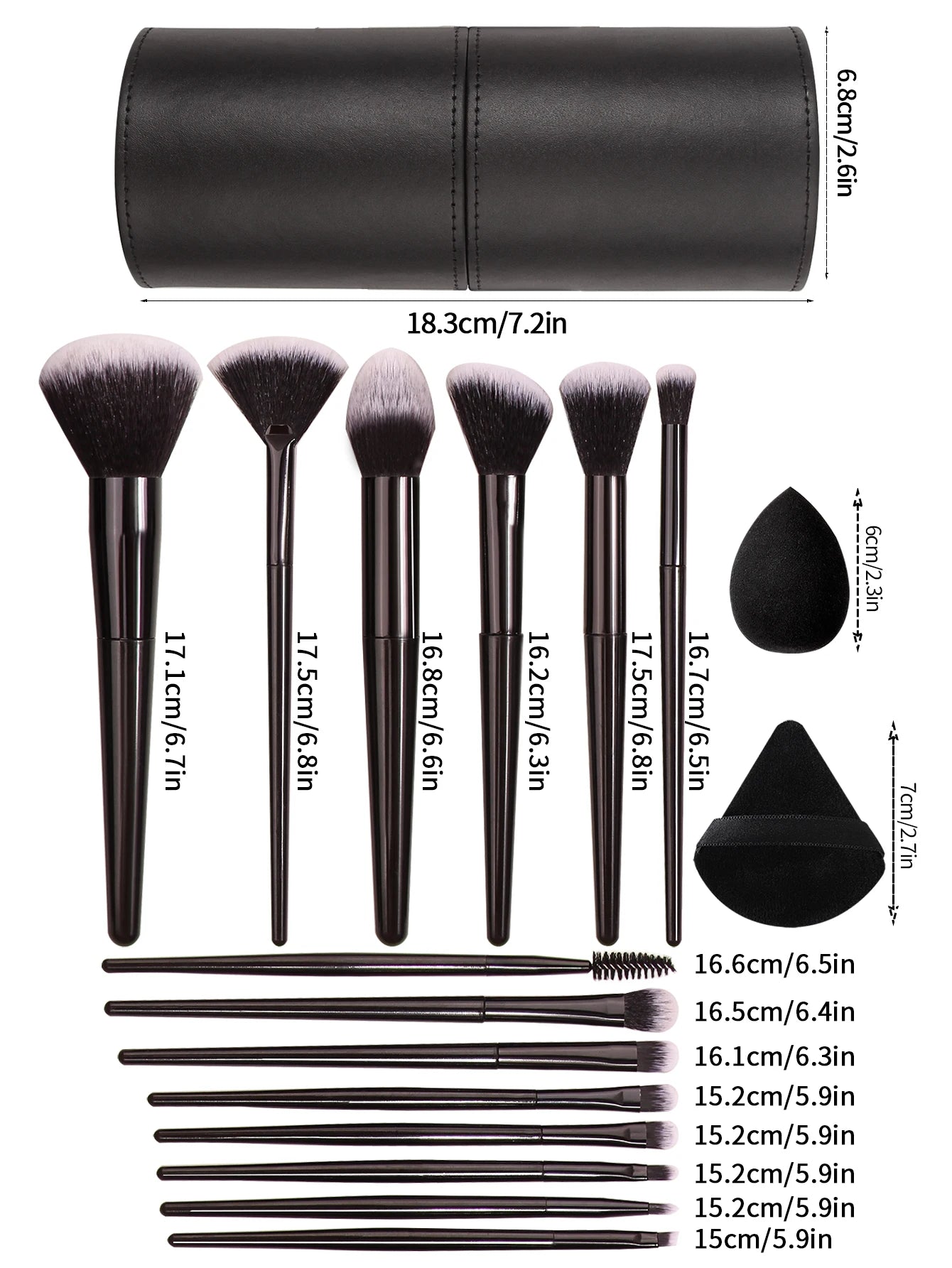 All-in-One Makeup Brush Set for Women