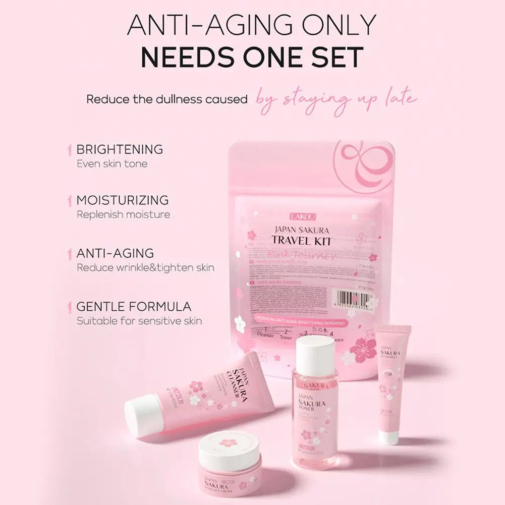 Sakura Beauty Set – Cleanser, Serum, Eye Cream & More
