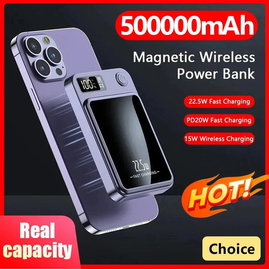 50000mAh Magnetic Wireless Power Bank – 22.5W Fast Charging