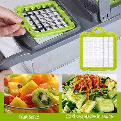 14/16pcs Vegetable Slicer & Chopper Set with Basket