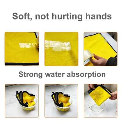 Microfiber Car Cleaning Towels – Thick, Soft, Double-Layer Rags (1/2/6pcs)