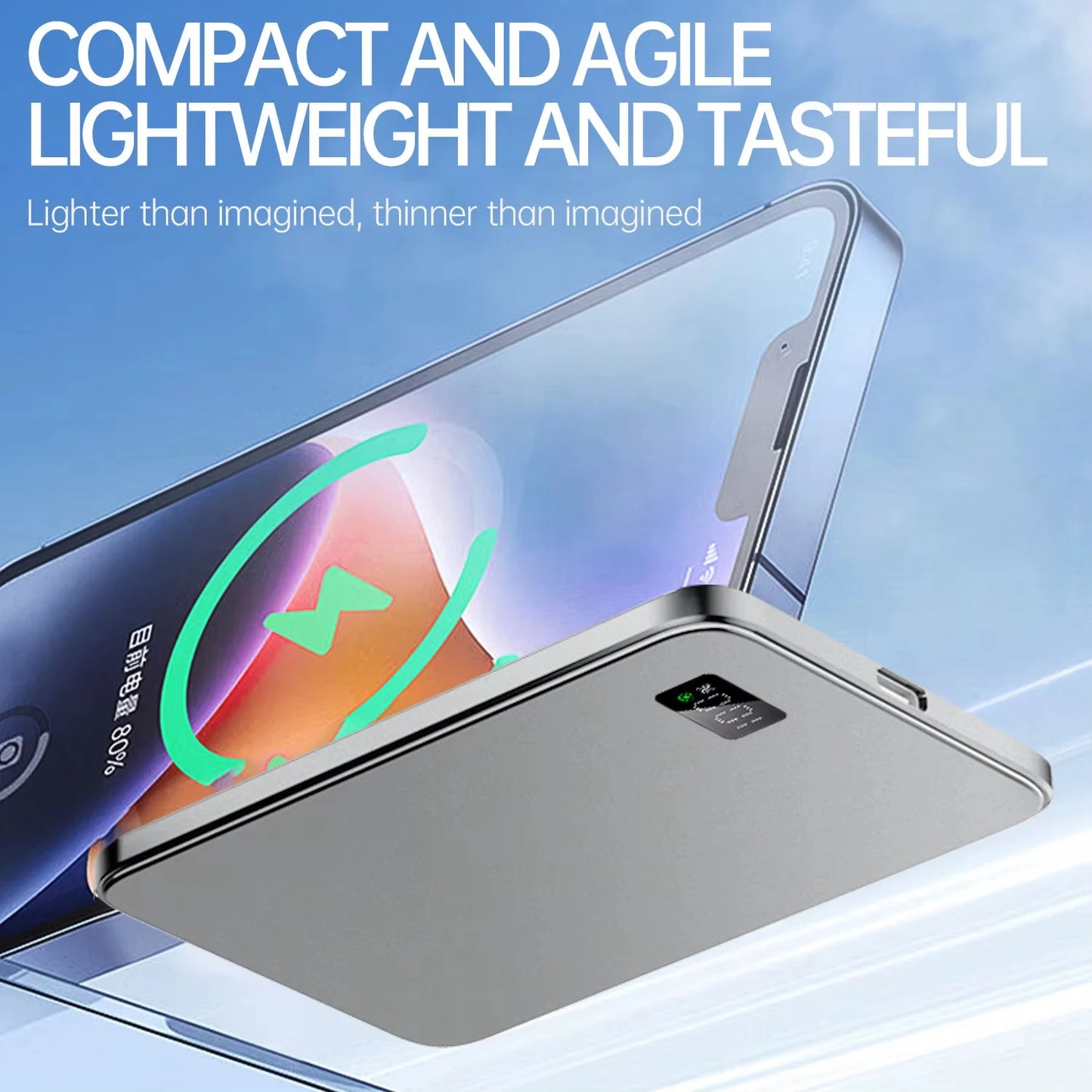 VIVO 50000mAh Magnetic Power Bank with Display – Fast Wireless Charging