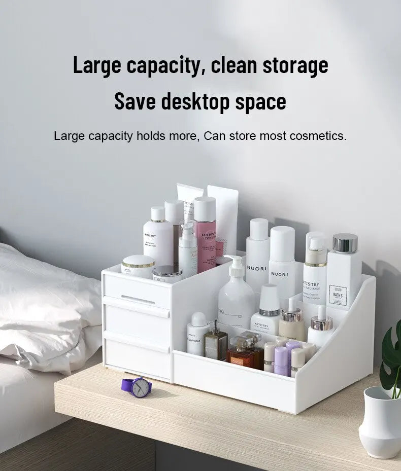 White Drawer Makeup Storage Box – Desktop Organizer