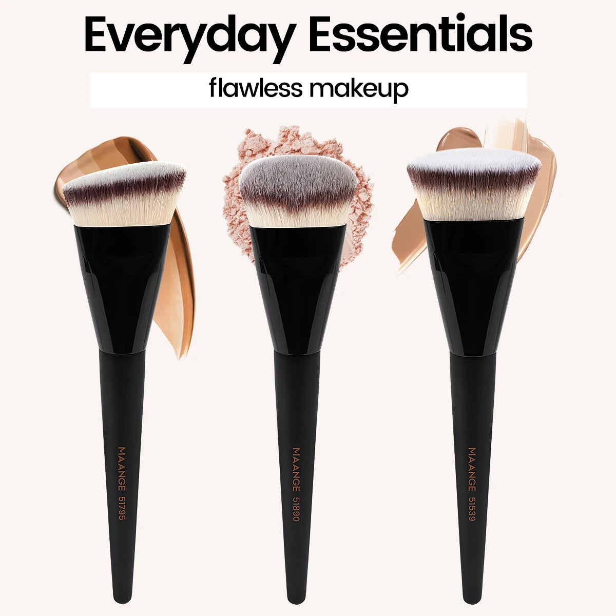 MAANGE 3PCS Foundation Brush Set with Storage Box