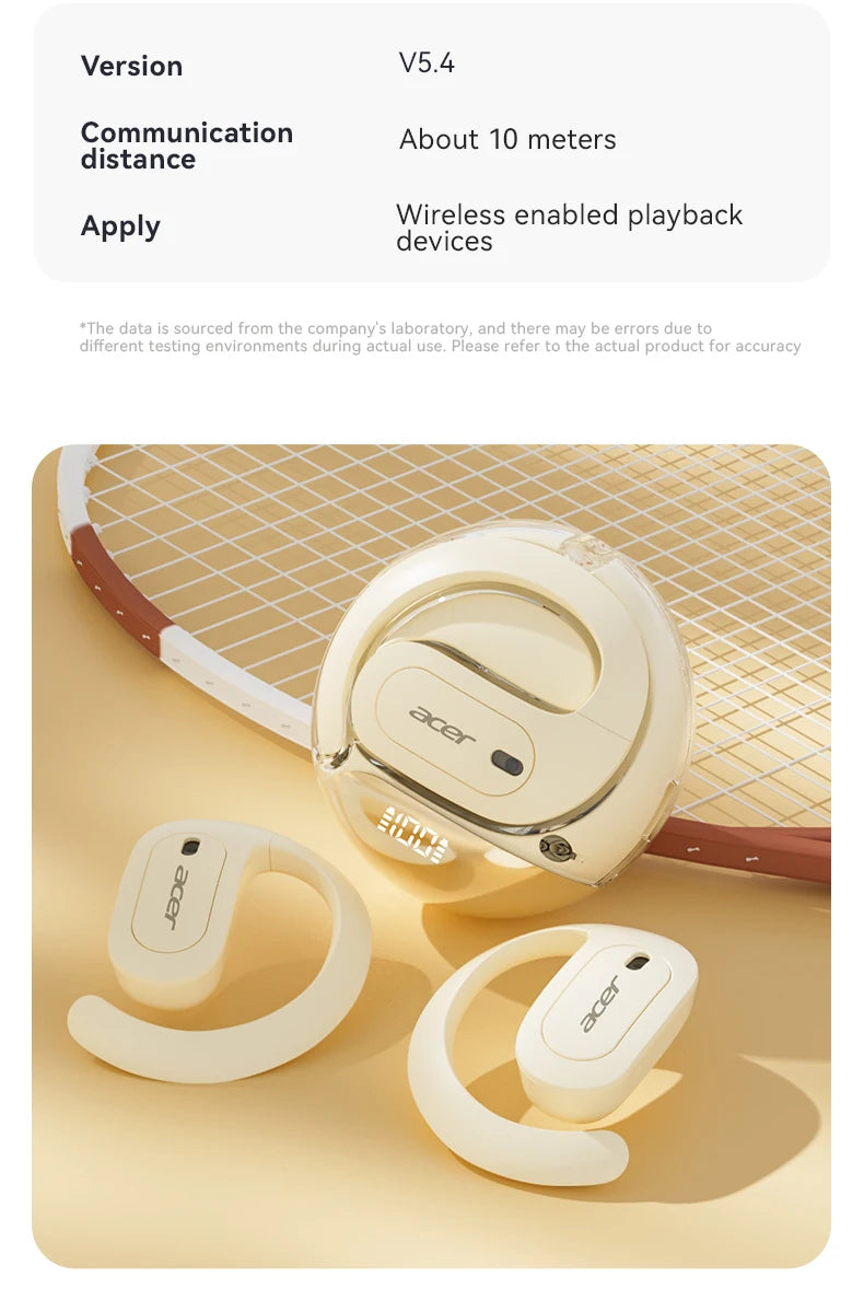 Acer OHR538 Wireless Open-Ear Headphones – Sports & Multi-Device Compatible