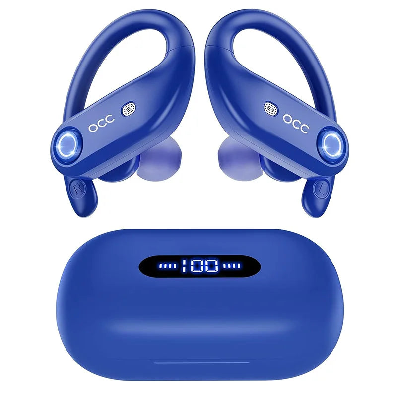 K23 TWS Bluetooth 5.0 Earbuds with Mic & Earhook – Noise Cancelling Wireless Sports Headphones